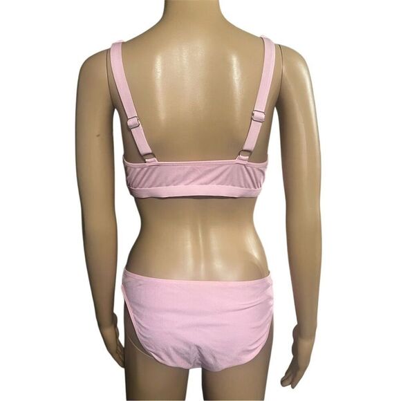 Cabana del Sol Women's Pink Bikini Set Size L Adjustable Straps - Picture 4 of 5